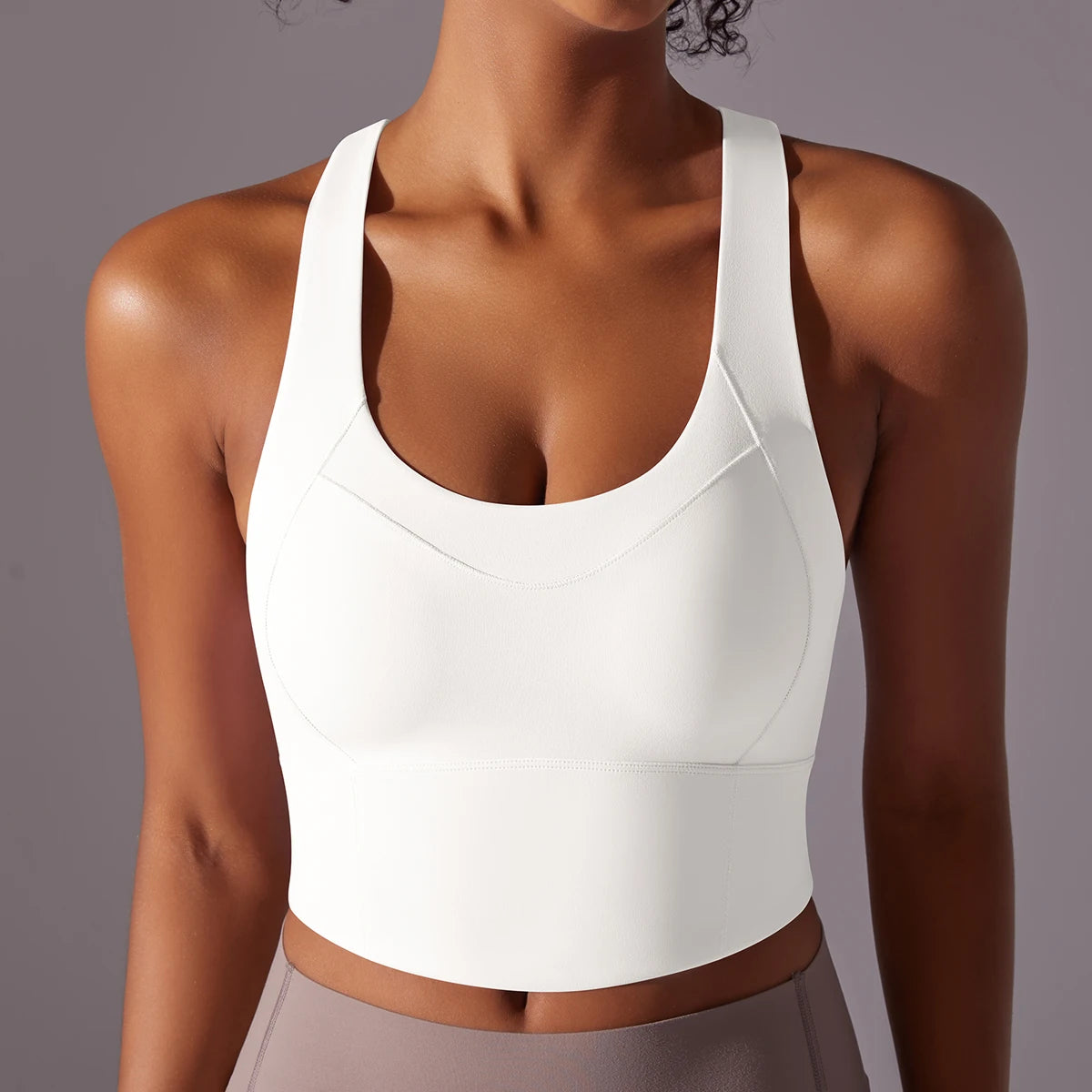 Nylon Sports Bra Tank Top – Stretchy & Breathable