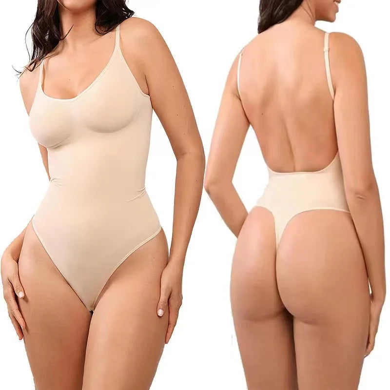 Plus Size Backless Shapewear Bodysuit with Hip Lift