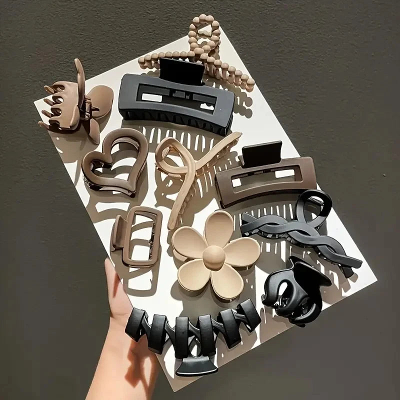 11-piece women's high-end frosted clip set