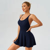 Sporty Mini Dress Romper – Built-In Shorts Activewear