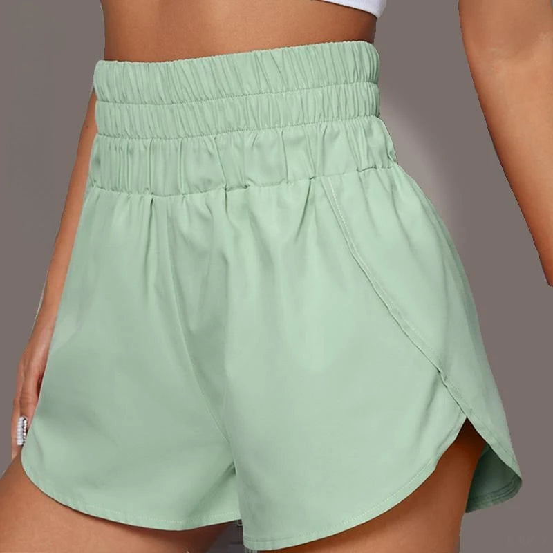 High-Waist Running Shorts – Lightweight Quick-Dry with Liner