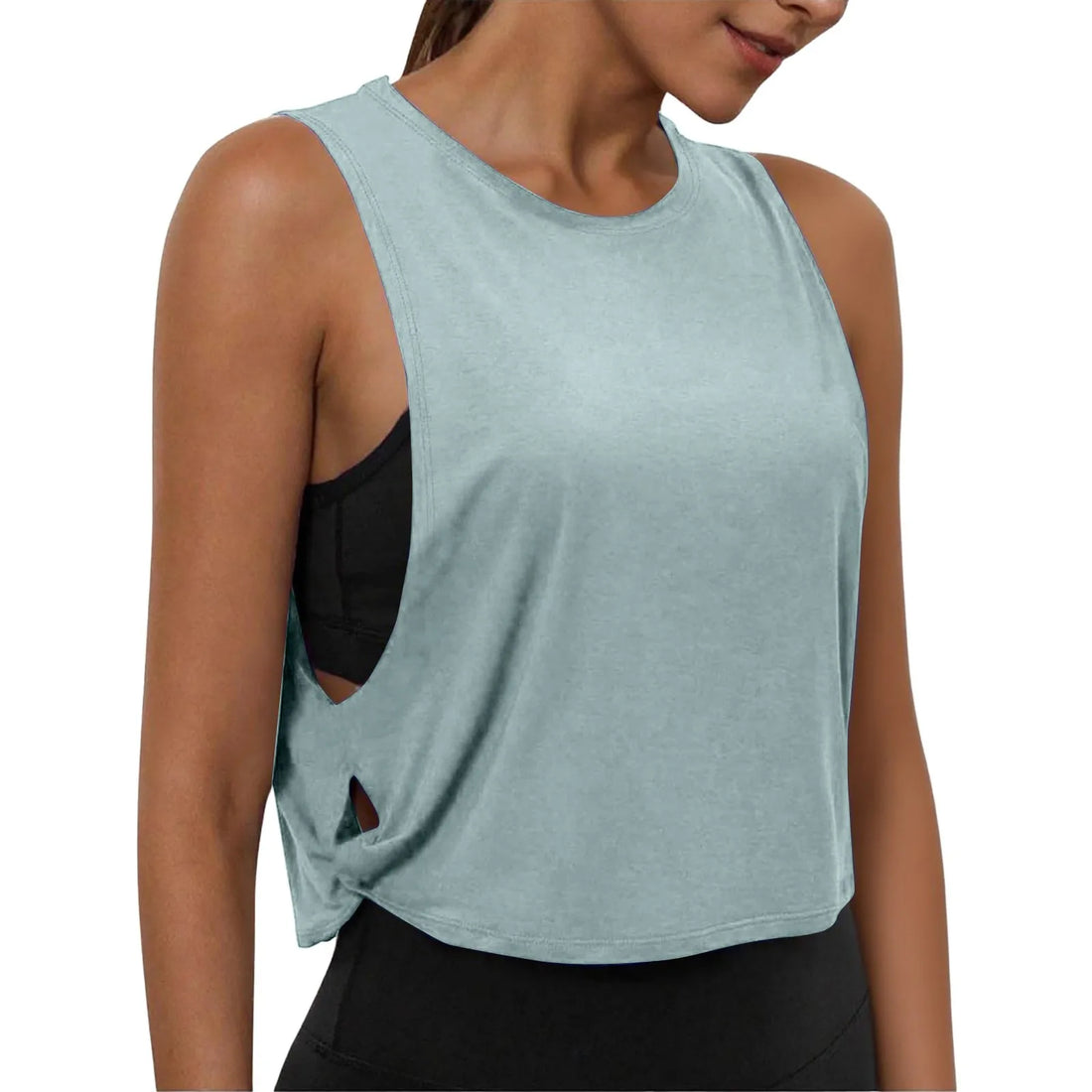 Round Neck Yoga Tank Top – Lightweight & Comfy