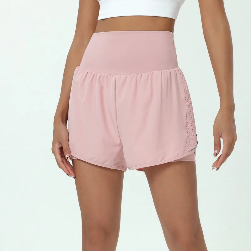 2-in-1 Running Shorts – High-Waist with Pockets
