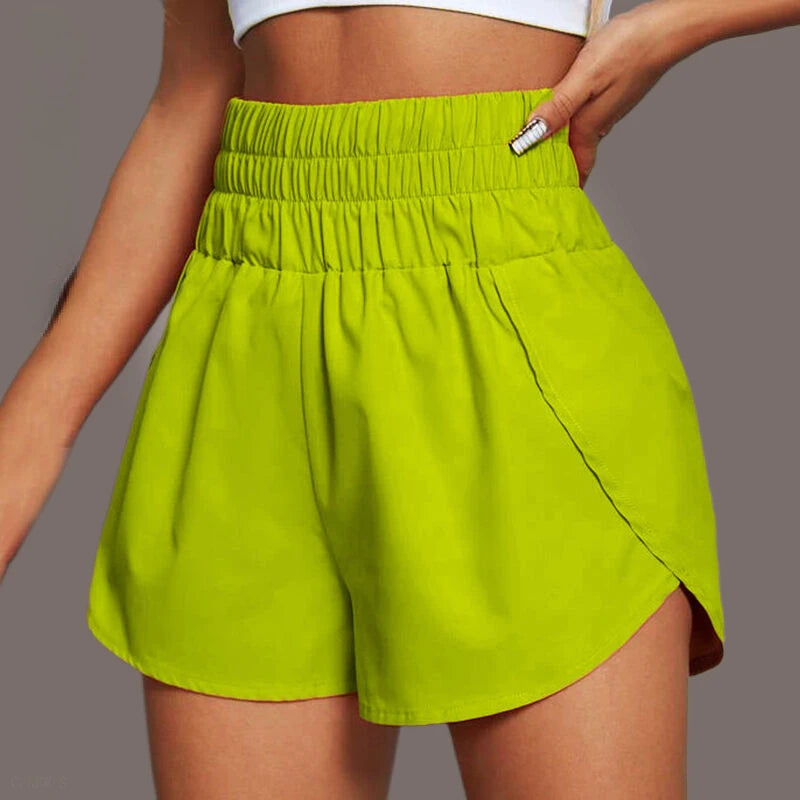 High-Waist Running Shorts – Lightweight Quick-Dry with Liner