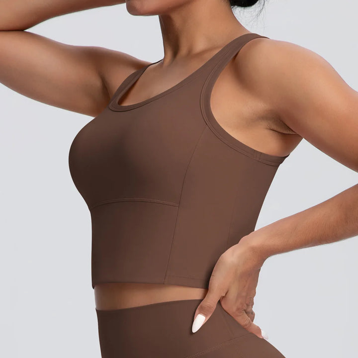 U-Back Sports Bra Tank Top – Shockproof & Supportive