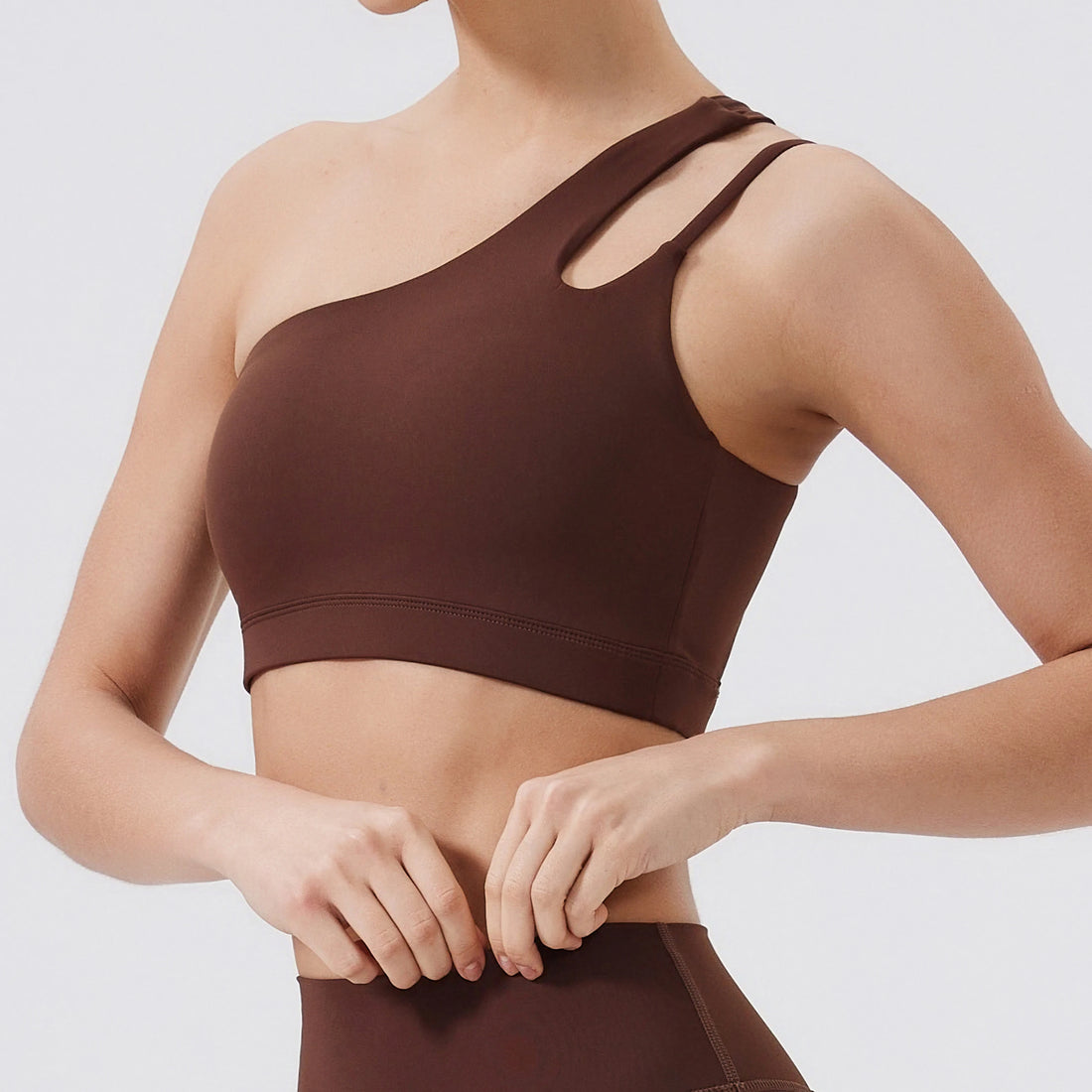 One-Shoulder Push-Up Sports Bra Tank Top