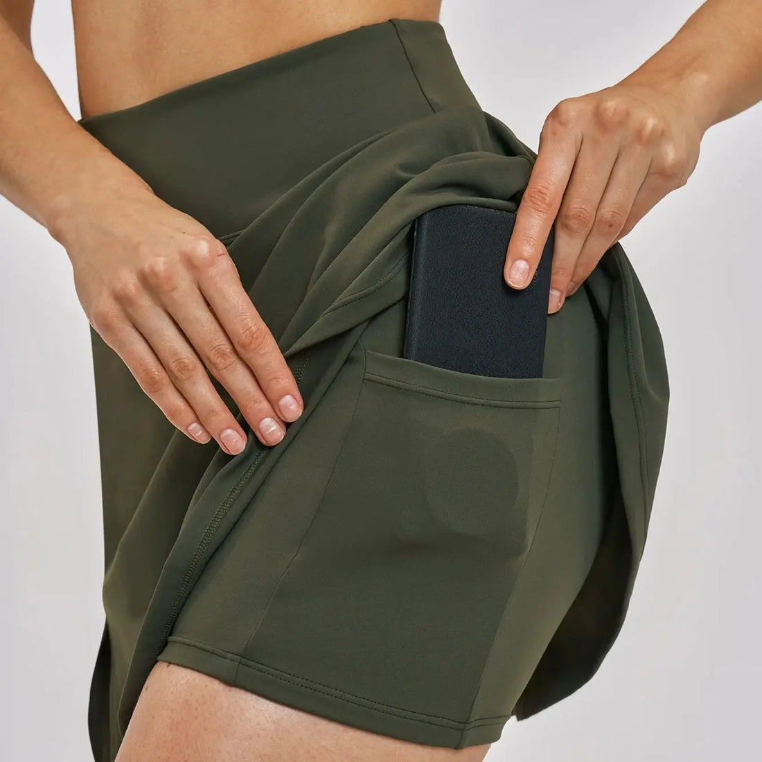 High-Waist Tennis Skirt – Built-In Shorts with Pockets