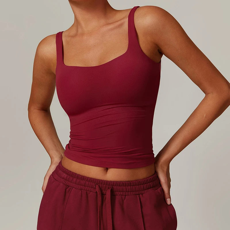 Women’s Quick-Dry Yoga Tank Top – U-Back Fitness Vest