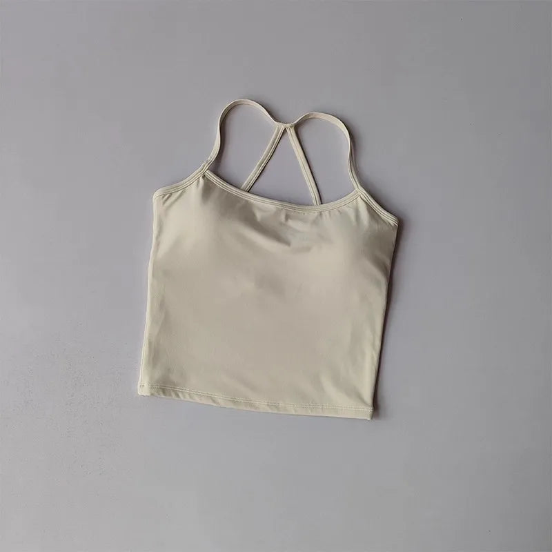 Crossback Push-Up Sports Bra Tank Top – Naked Feeling Comfort