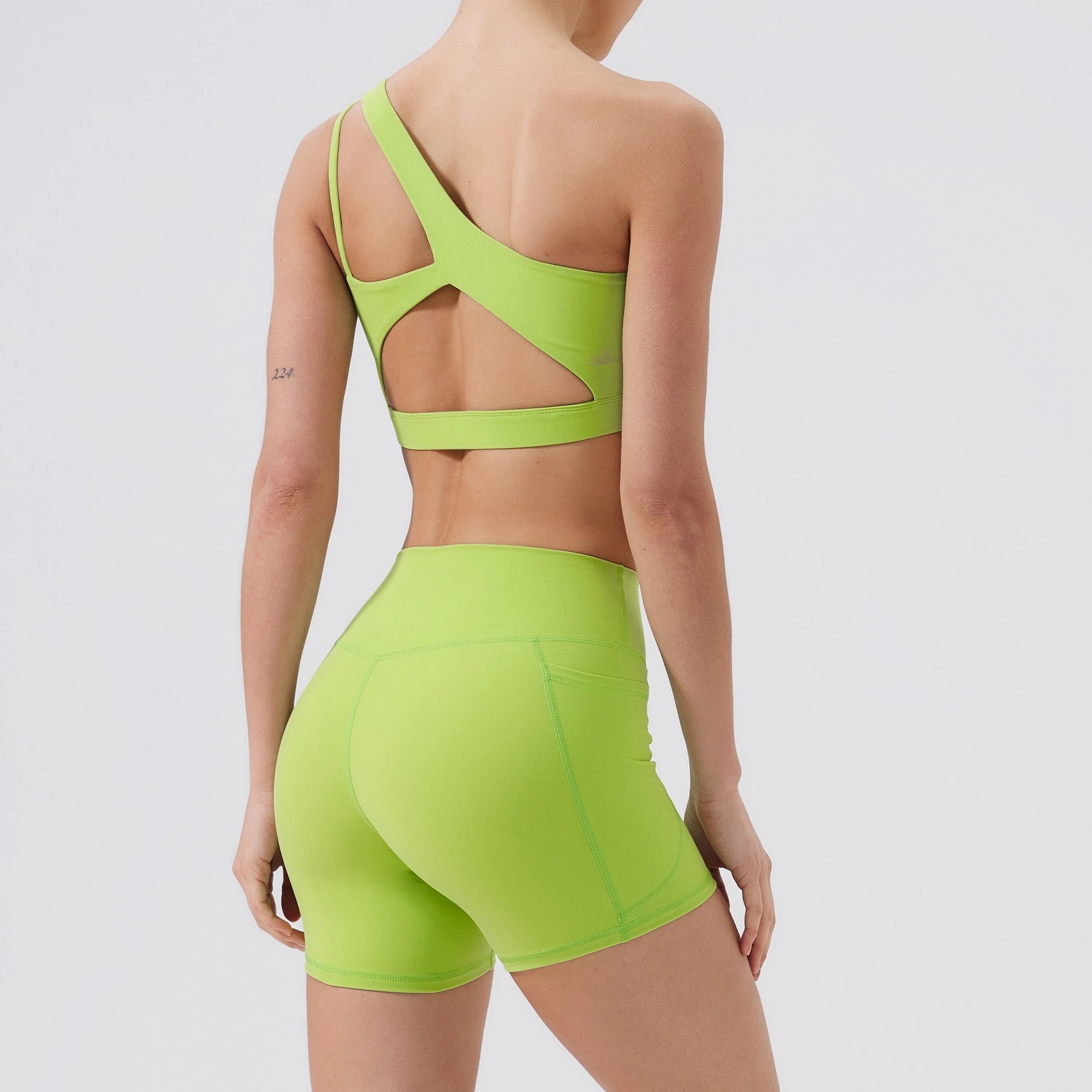 One-Shoulder Push-Up Sports Bra Tank Top
