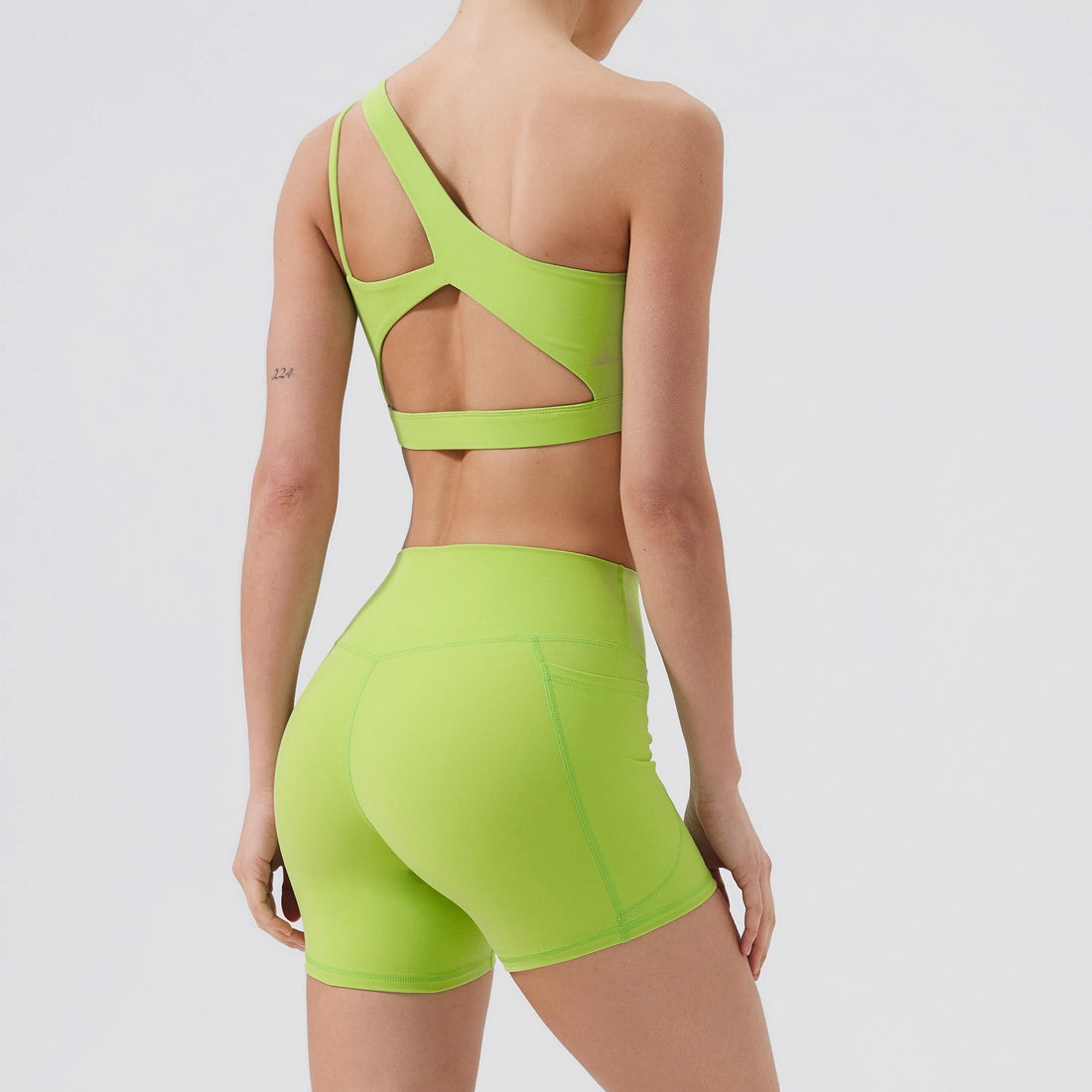 One-Shoulder Push-Up Sports Bra Tank Top