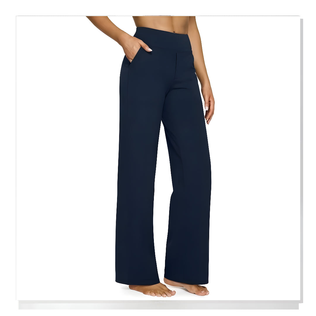 Loose High-Waist Business Casual Pants Yoga Pants Women Wide Leg Pants with Pockets Comfortable Athletic Sweatpants Outdoorfun