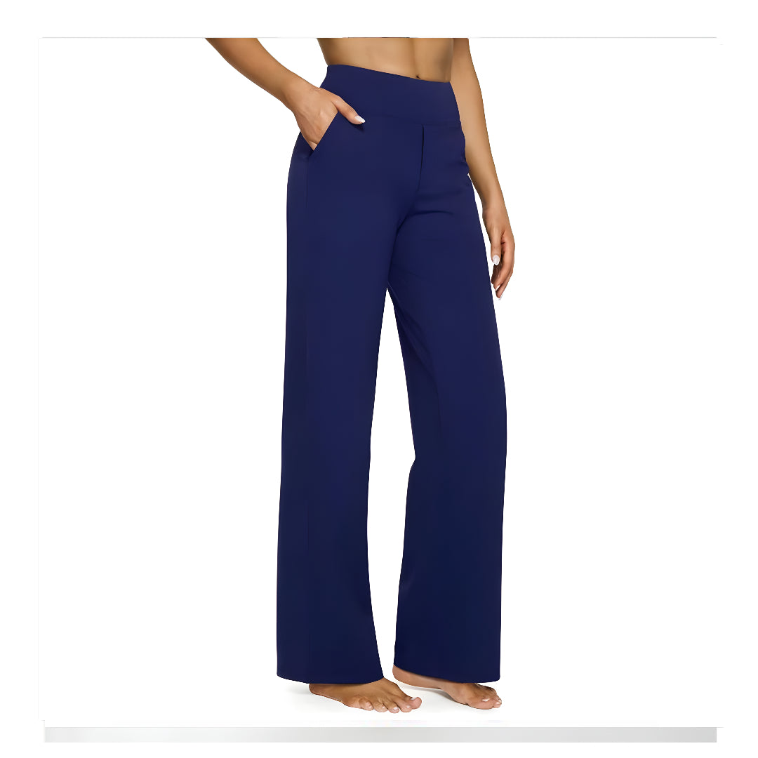 Loose High-Waist Business Casual Pants Yoga Pants Women Wide Leg Pants with Pockets Comfortable Athletic Sweatpants Outdoorfun