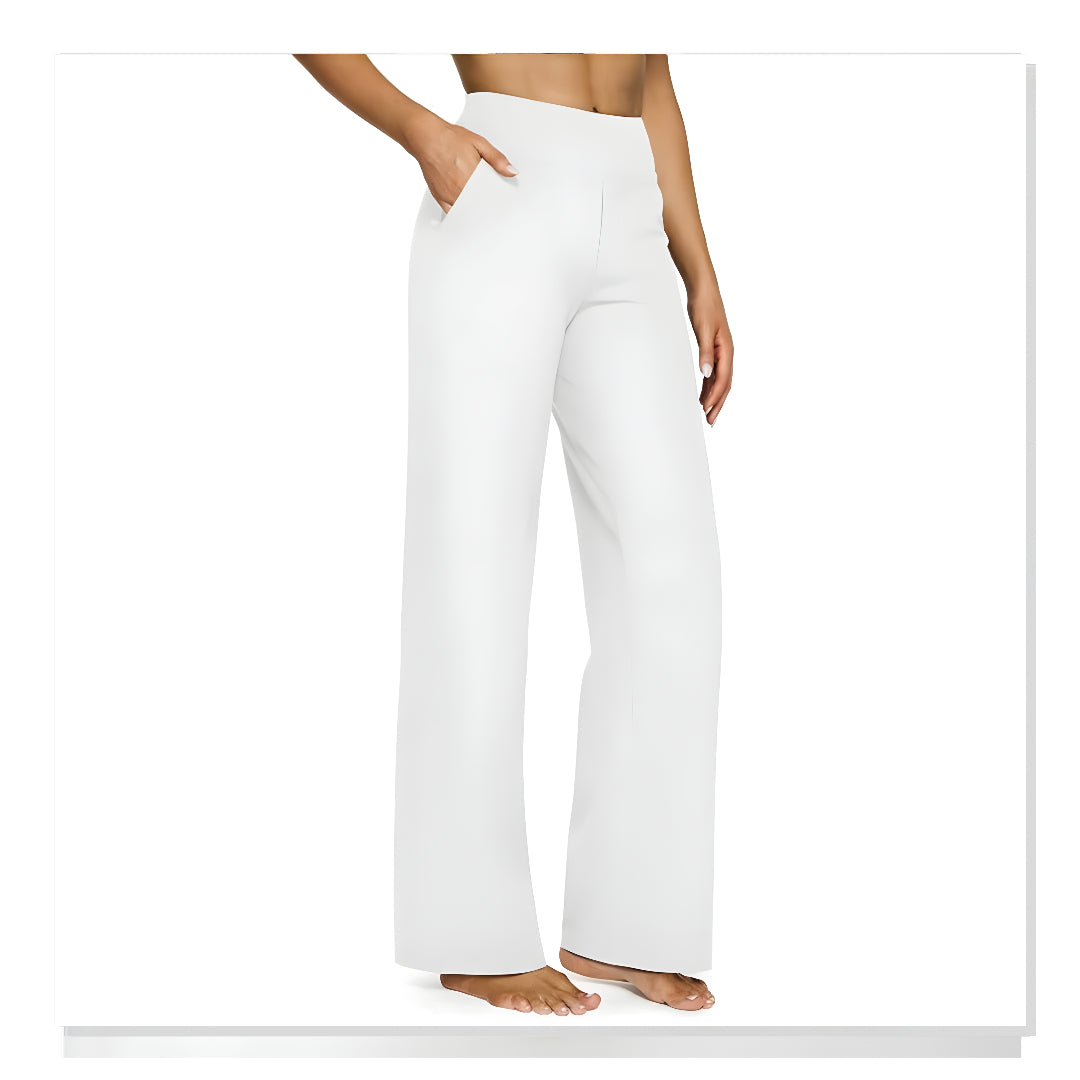 Loose High-Waist Business Casual Pants Yoga Pants Women Wide Leg Pants with Pockets Comfortable Athletic Sweatpants Outdoorfun