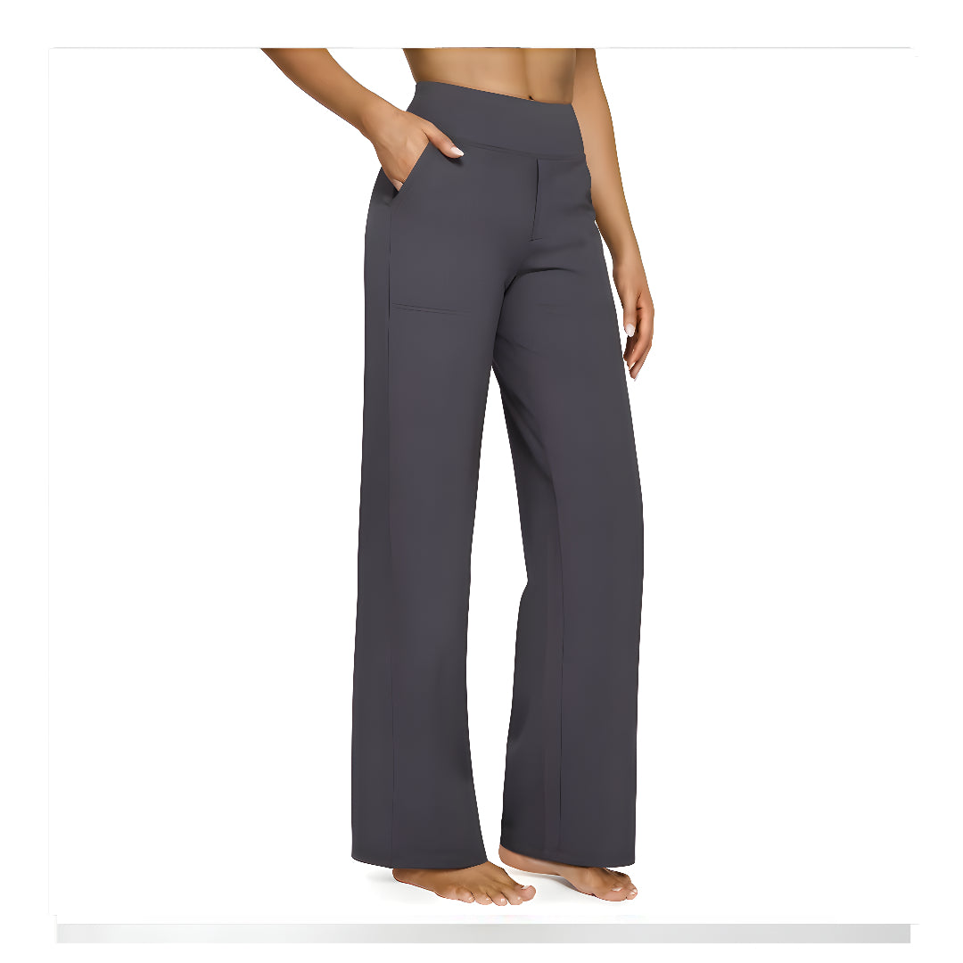 Loose High-Waist Business Casual Pants Yoga Pants Women Wide Leg Pants with Pockets Comfortable Athletic Sweatpants Outdoorfun