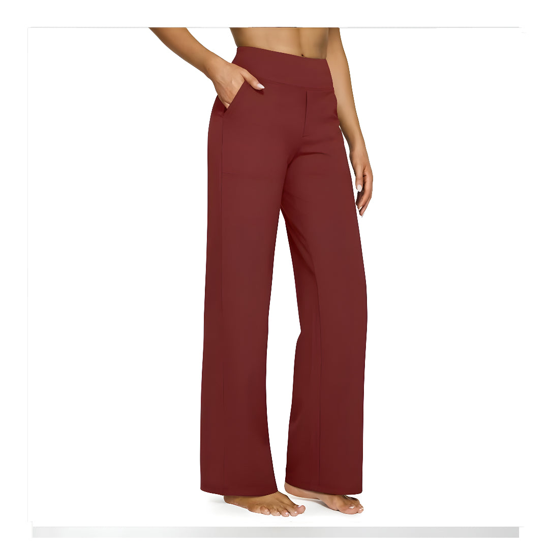 Loose High-Waist Business Casual Pants Yoga Pants Women Wide Leg Pants with Pockets Comfortable Athletic Sweatpants Outdoorfun