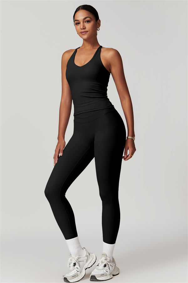 The Enigma Cross Back Vest Leggings 2-Piece Set