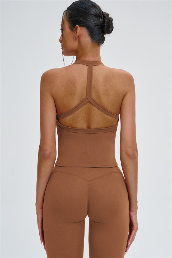 The Slate Y-Back Top Flared Leggings 2-Piece Set