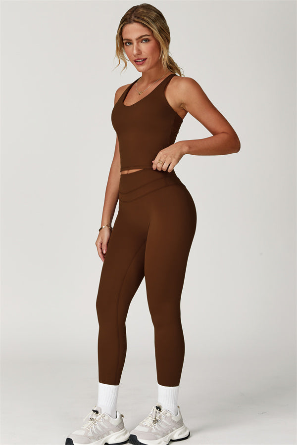 The Enigma Cross Back Vest Leggings 2-Piece Set