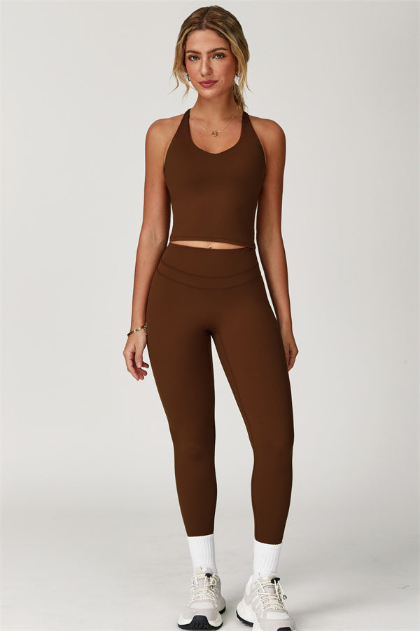 The Enigma Cross Back Vest Leggings 2-Piece Set