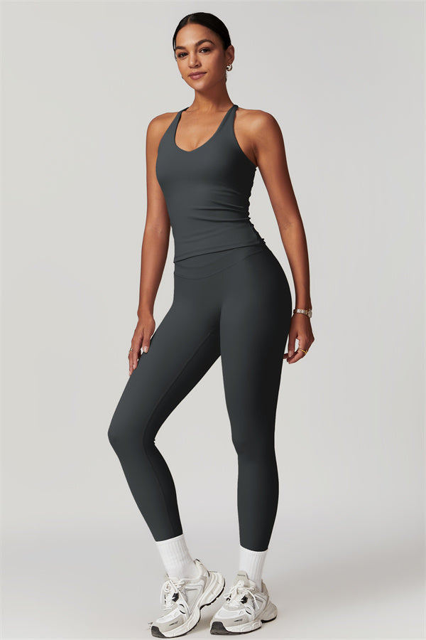 The Enigma Cross Back Vest Leggings 2-Piece Set