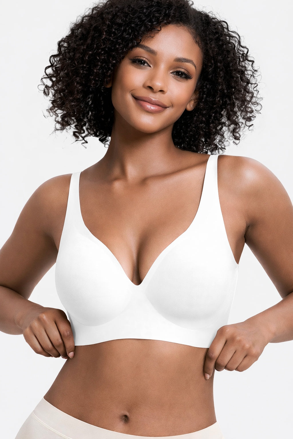 Viral Jelly Wireless Seamless Deep V Push Up Bra