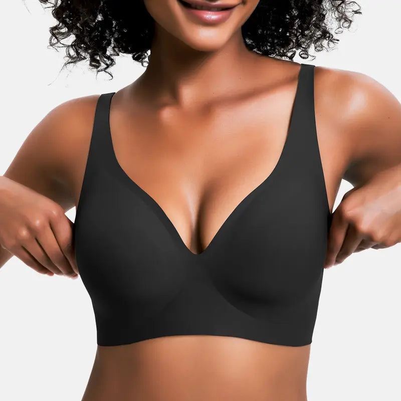 Viral Jelly Wireless Seamless Deep V Push Up Bra