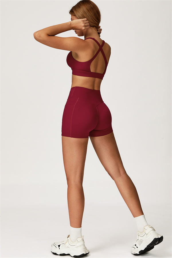 The Glacier Sports Bra Shorts 2-Piece Set