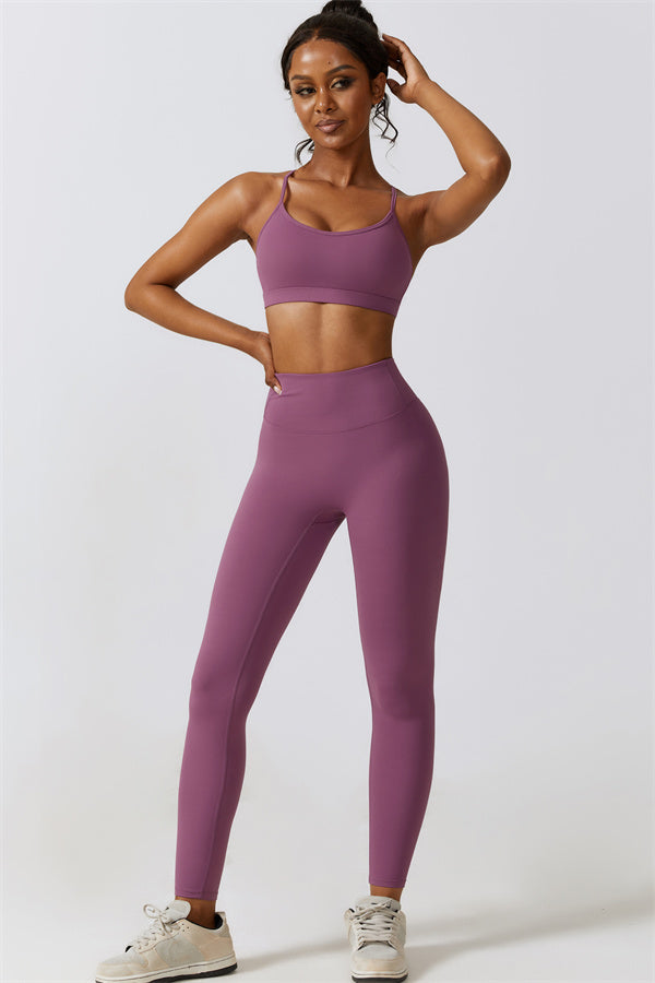 Juno Star Sports Bra Leggings 2-Piece Set