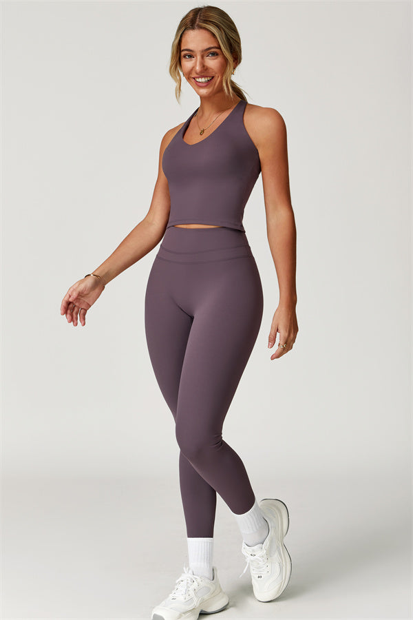 The Enigma Cross Back Vest Leggings 2-Piece Set