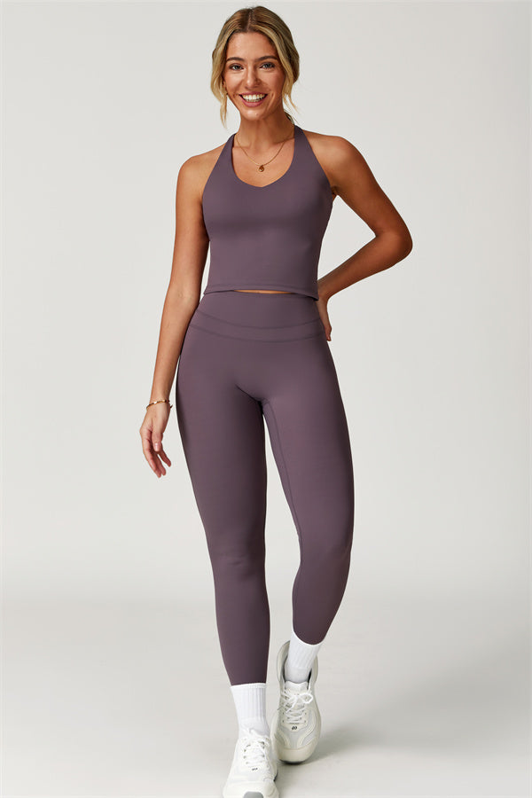 The Enigma Cross Back Vest Leggings 2-Piece Set