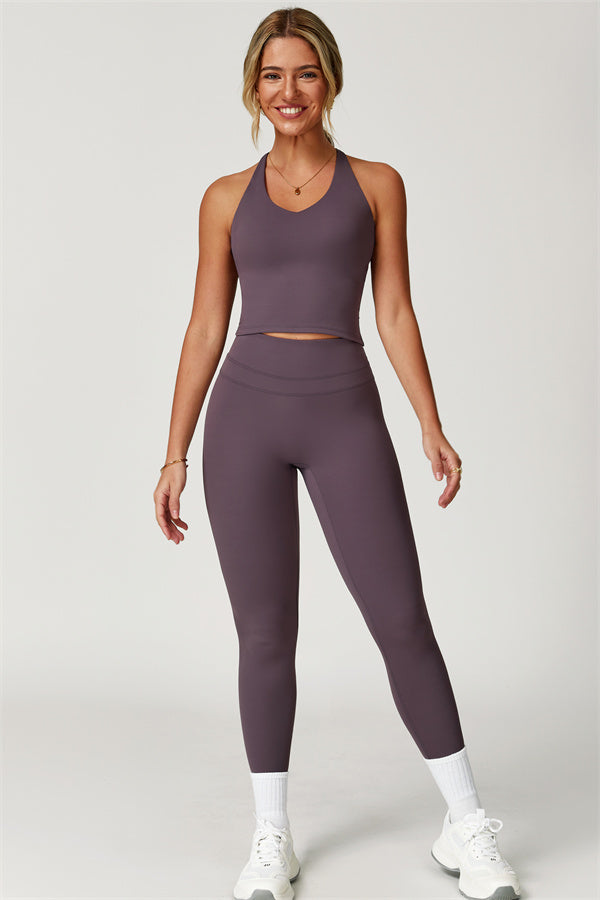 The Enigma Cross Back Vest Leggings 2-Piece Set