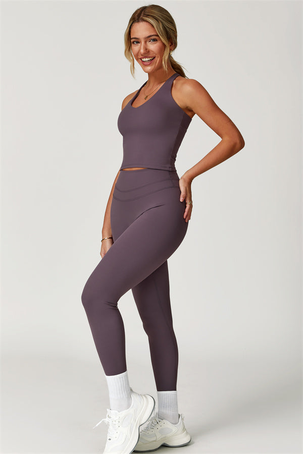 The Enigma Cross Back Vest Leggings 2-Piece Set