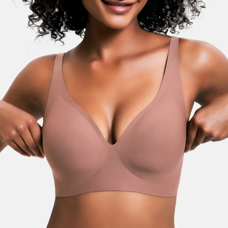 Viral Jelly Wireless Seamless Deep V Push Up Bra