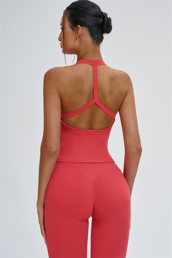 The Slate Y-Back Top Flared Leggings 2-Piece Set