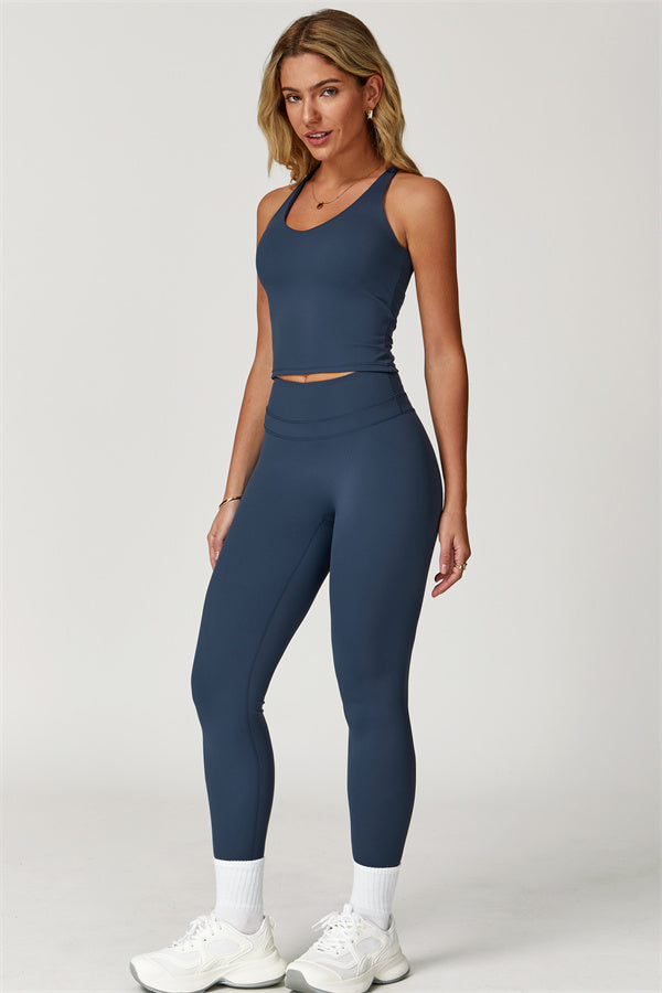The Enigma Cross Back Vest Leggings 2-Piece Set