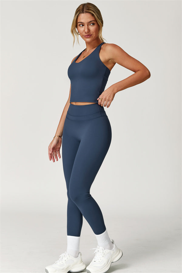 The Enigma Cross Back Vest Leggings 2-Piece Set