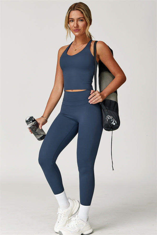 The Enigma Cross Back Vest Leggings 2-Piece Set