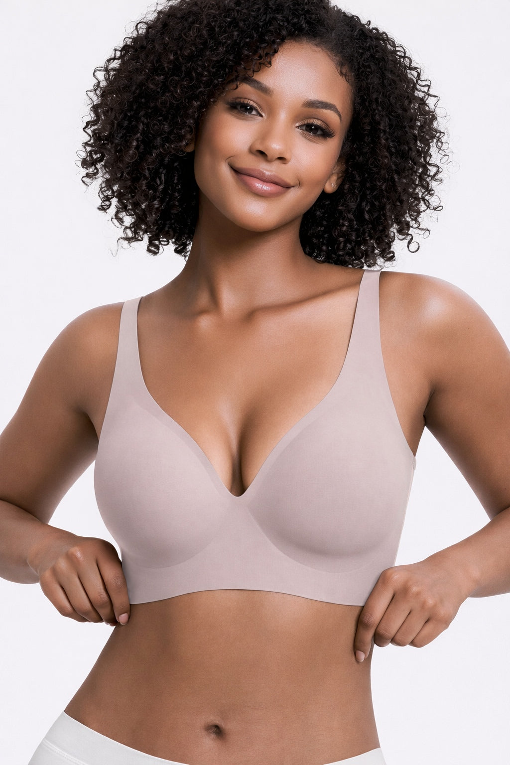 Viral Jelly Wireless Seamless Deep V Push Up Bra