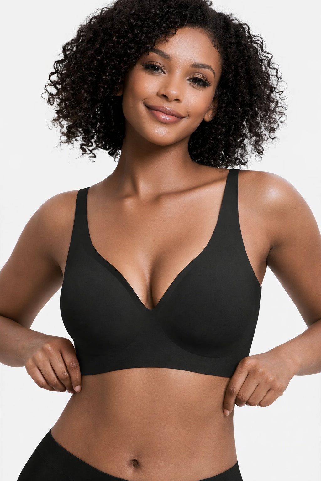Viral Jelly Wireless Seamless Deep V Push Up Bra