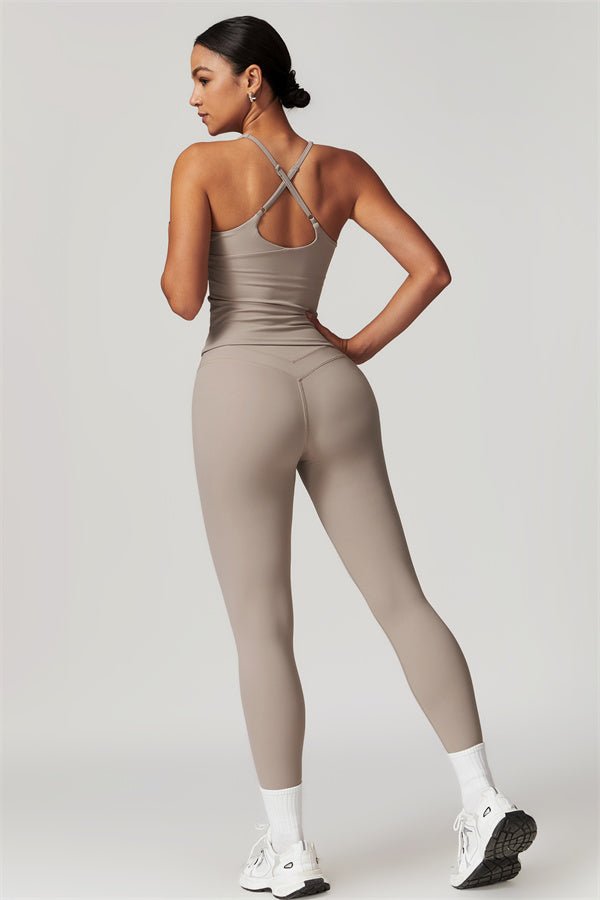 The Enigma Cross Back Vest Leggings 2-Piece Set