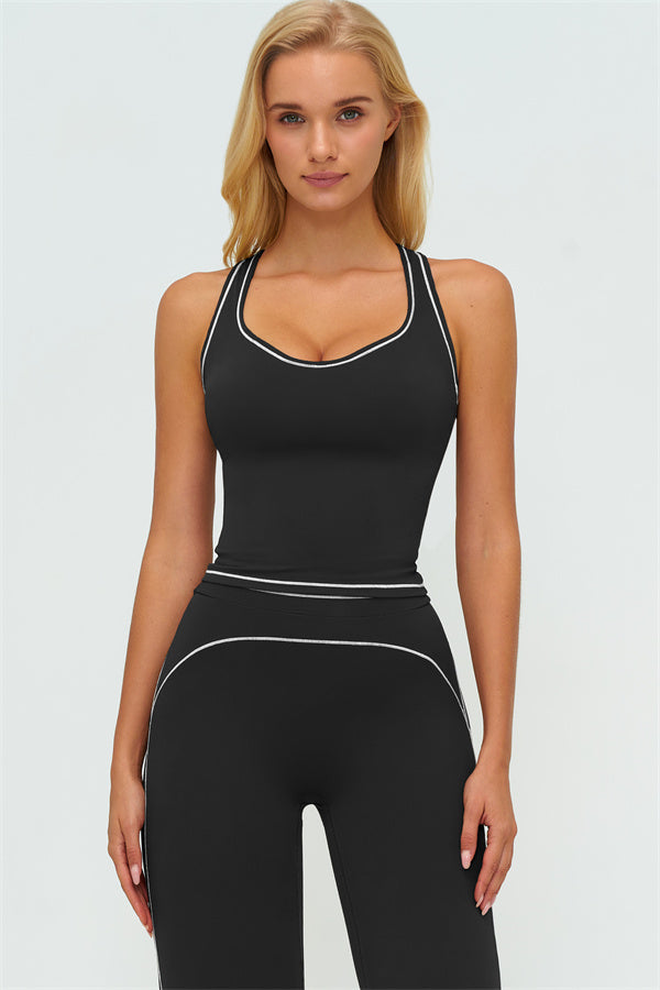 The Amara Crop Top Flared Leggings 2-Piece Set