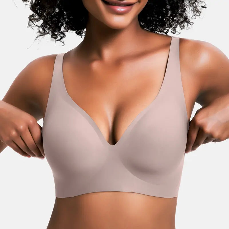 Viral Jelly Wireless Seamless Deep V Push Up Bra
