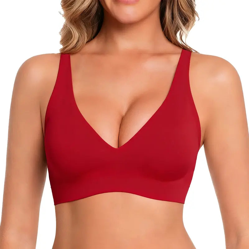 Viral Jelly Wireless Seamless Deep V Push Up Bra