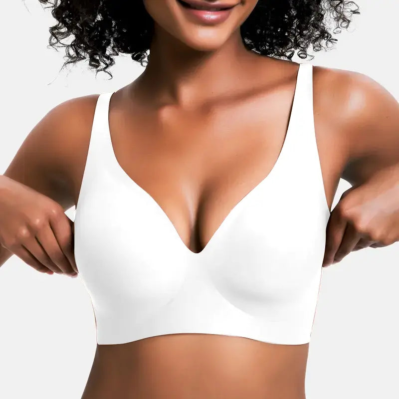 Viral Jelly Wireless Seamless Deep V Push Up Bra